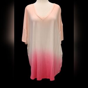 Pink Ombre V-Neck Tunic
